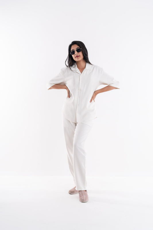 Single Set – white (Half sleeve-Girls)