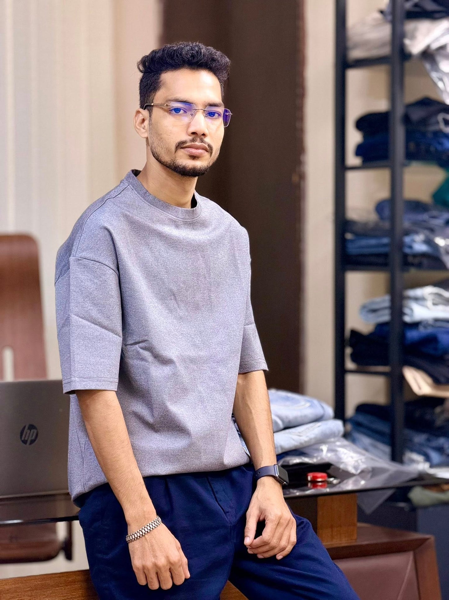 Drop Shoulder T-Shirt (Ash)
